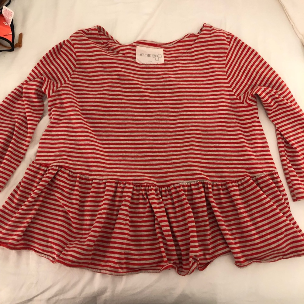 Free people striped peplum top